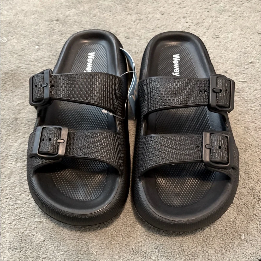 Black Slide Sandals